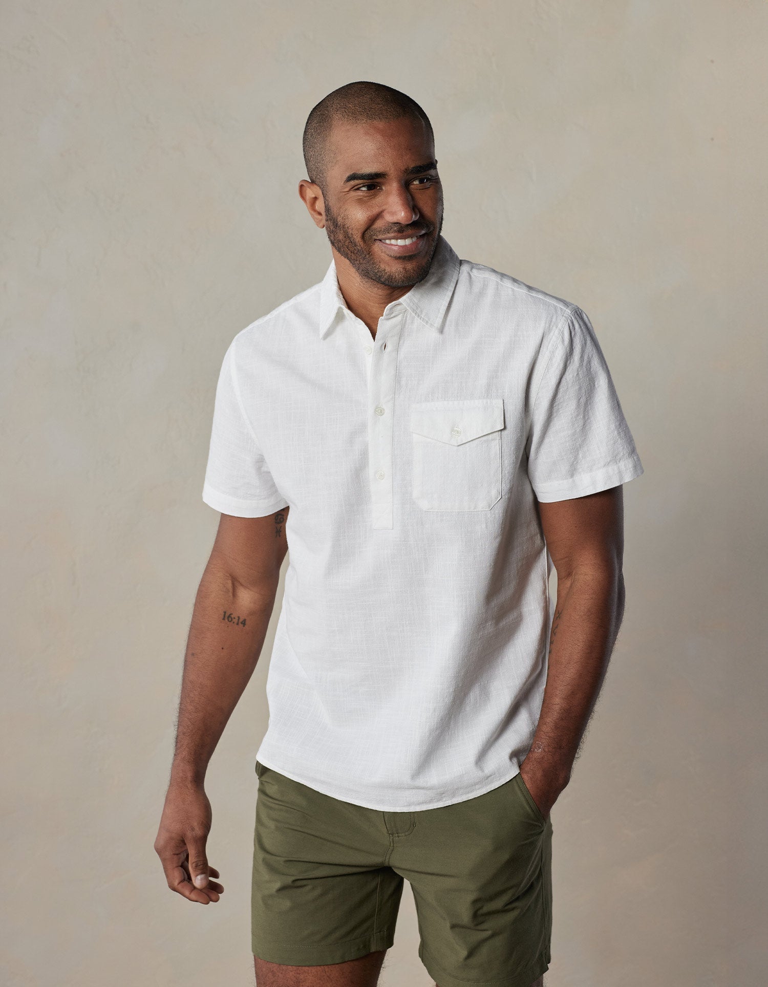 Men | Lived-In Cotton Popover | White