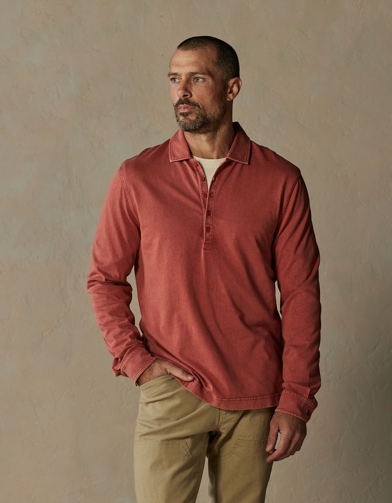 Men | Lennox Jersey Polo | Scarlet
