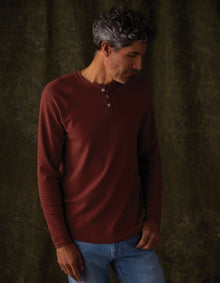 Men | Puremeso Everyday Henley | Redwood