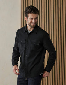 Men | Comfort Terry Shirt Jacket | Black