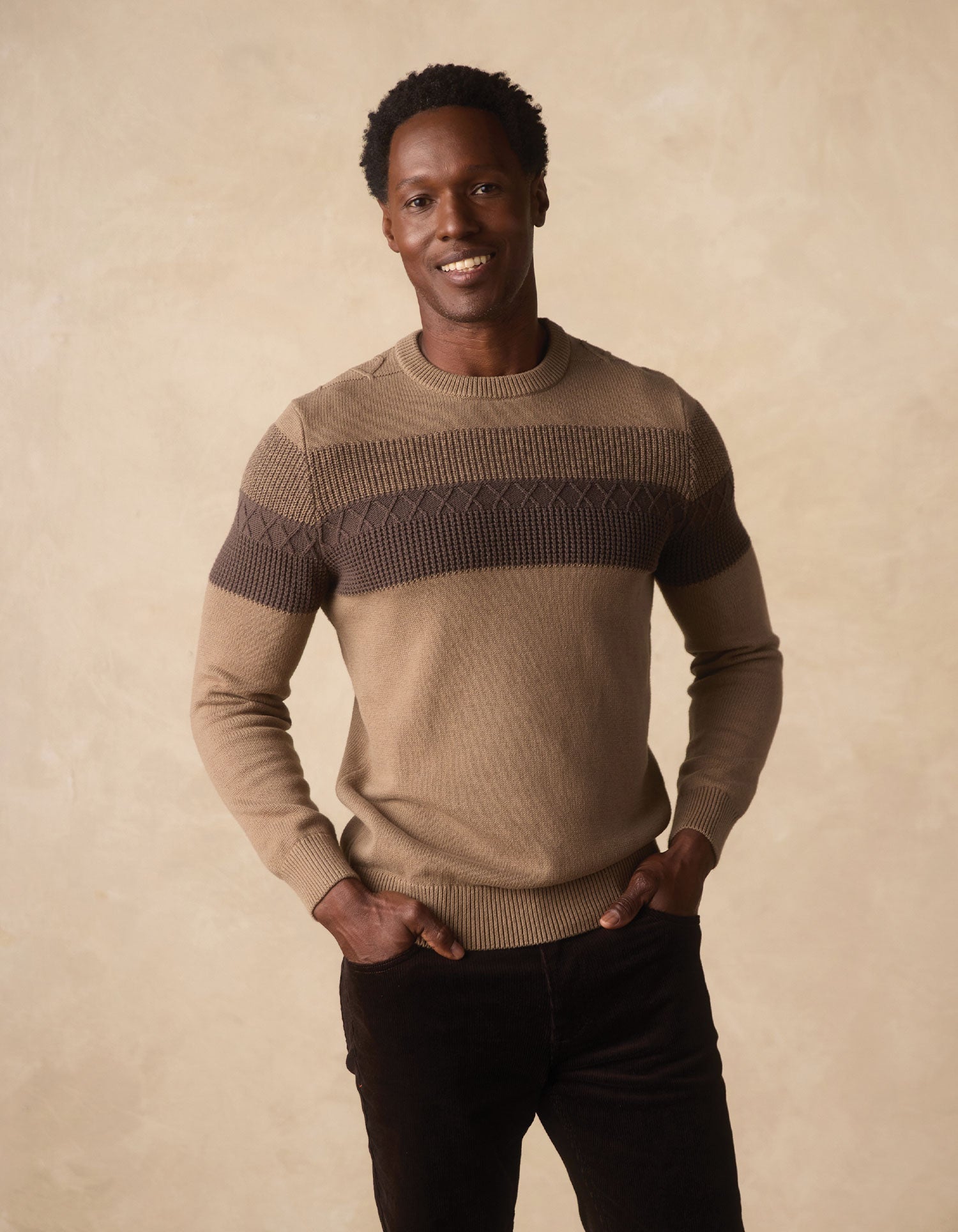 Men | Tom Stripe Crew | Jute