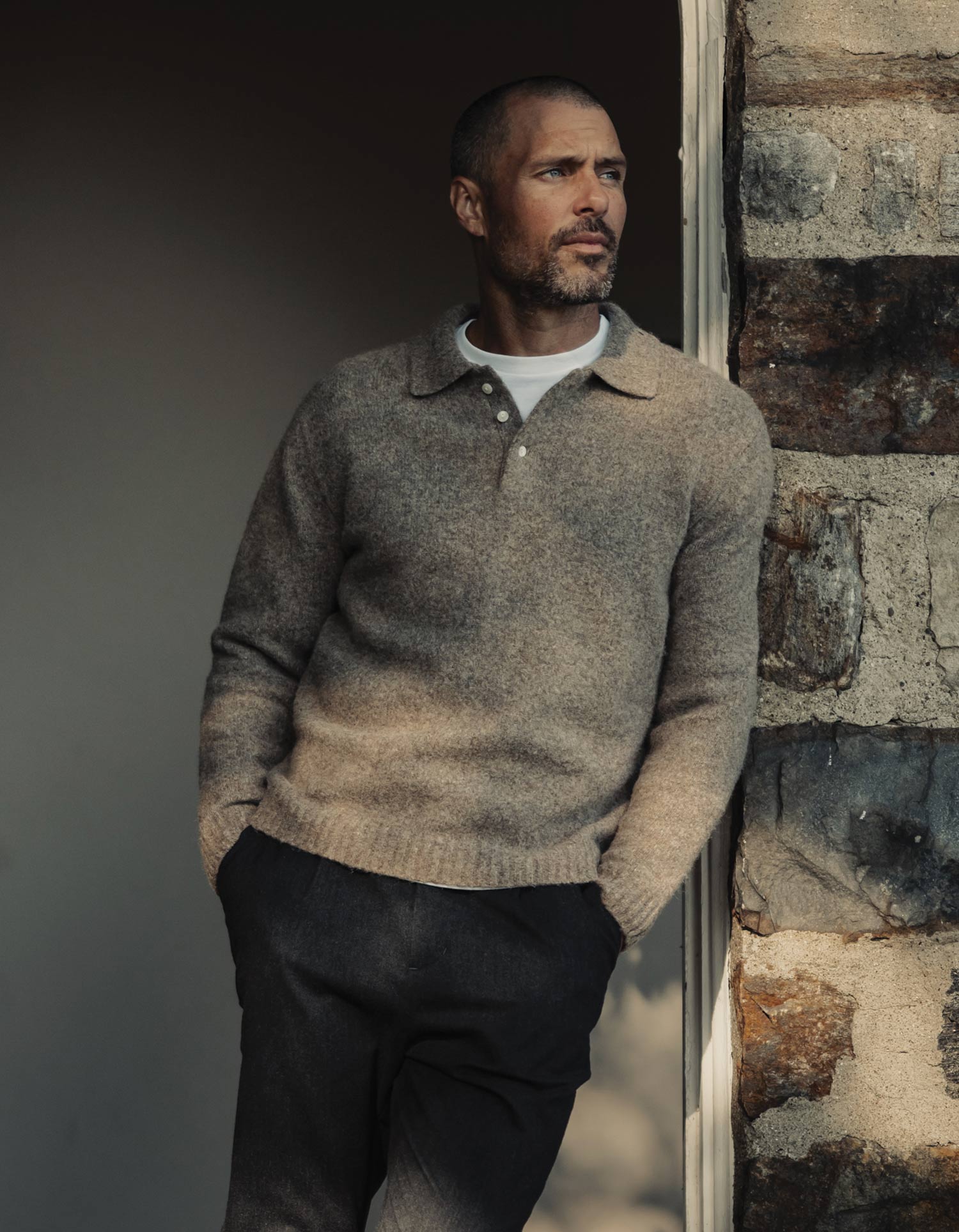 Men | Homebound Polo Sweater | Toasted Chestnut