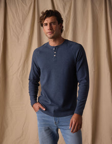 Men | Puremeso Everyday Henley | Indigo Blue
