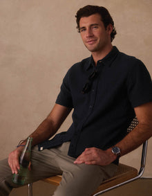 Men | Kalo Short Sleeve Button Up | Navy