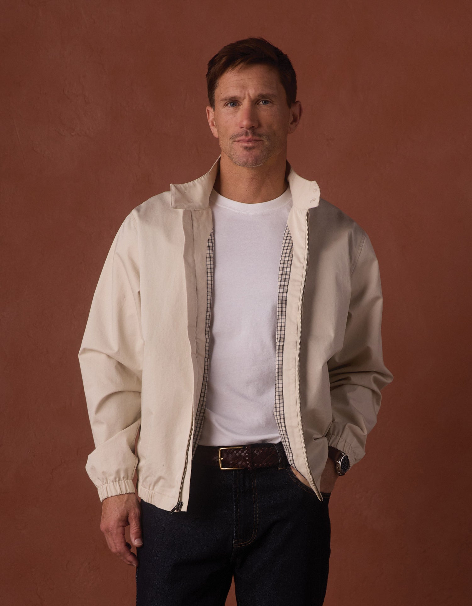 Men | The Harrington Jacket | Light Khaki