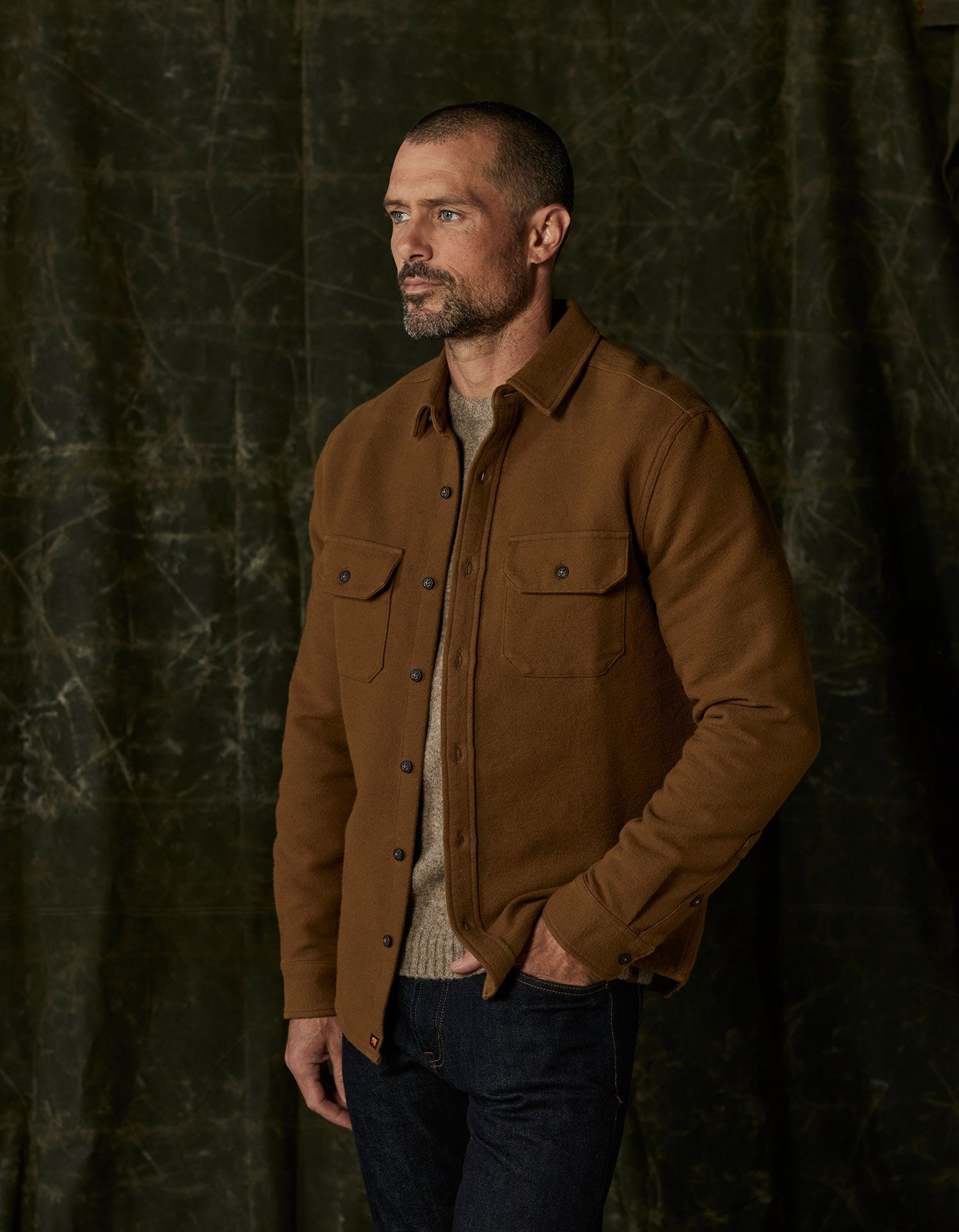 Men | Heavyweight Chamois Overshirt | Gold