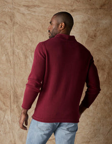 Men | Roll Neck Sweater | Wine