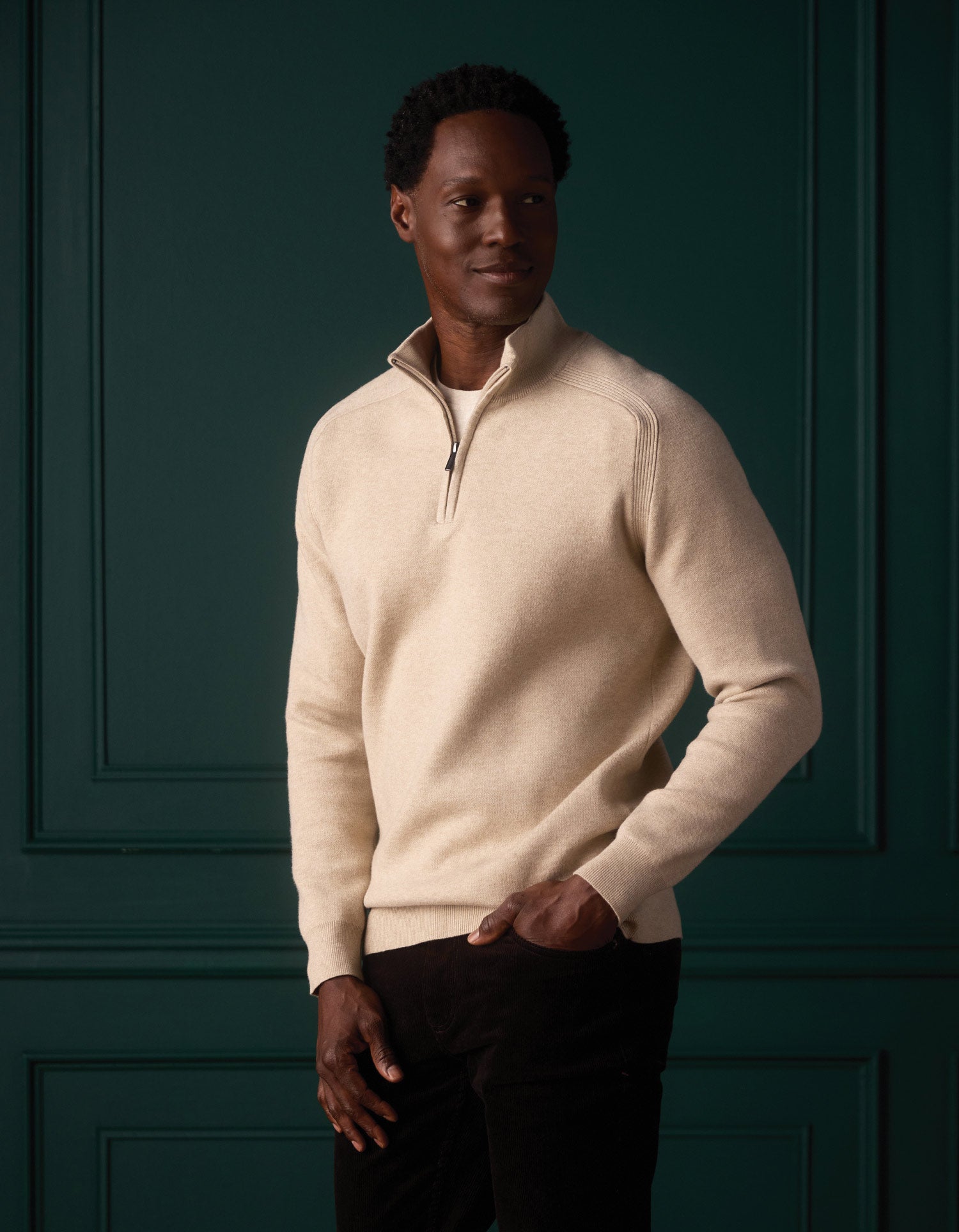 Men | Cooper's Landing Quarterzip | Oatmeal