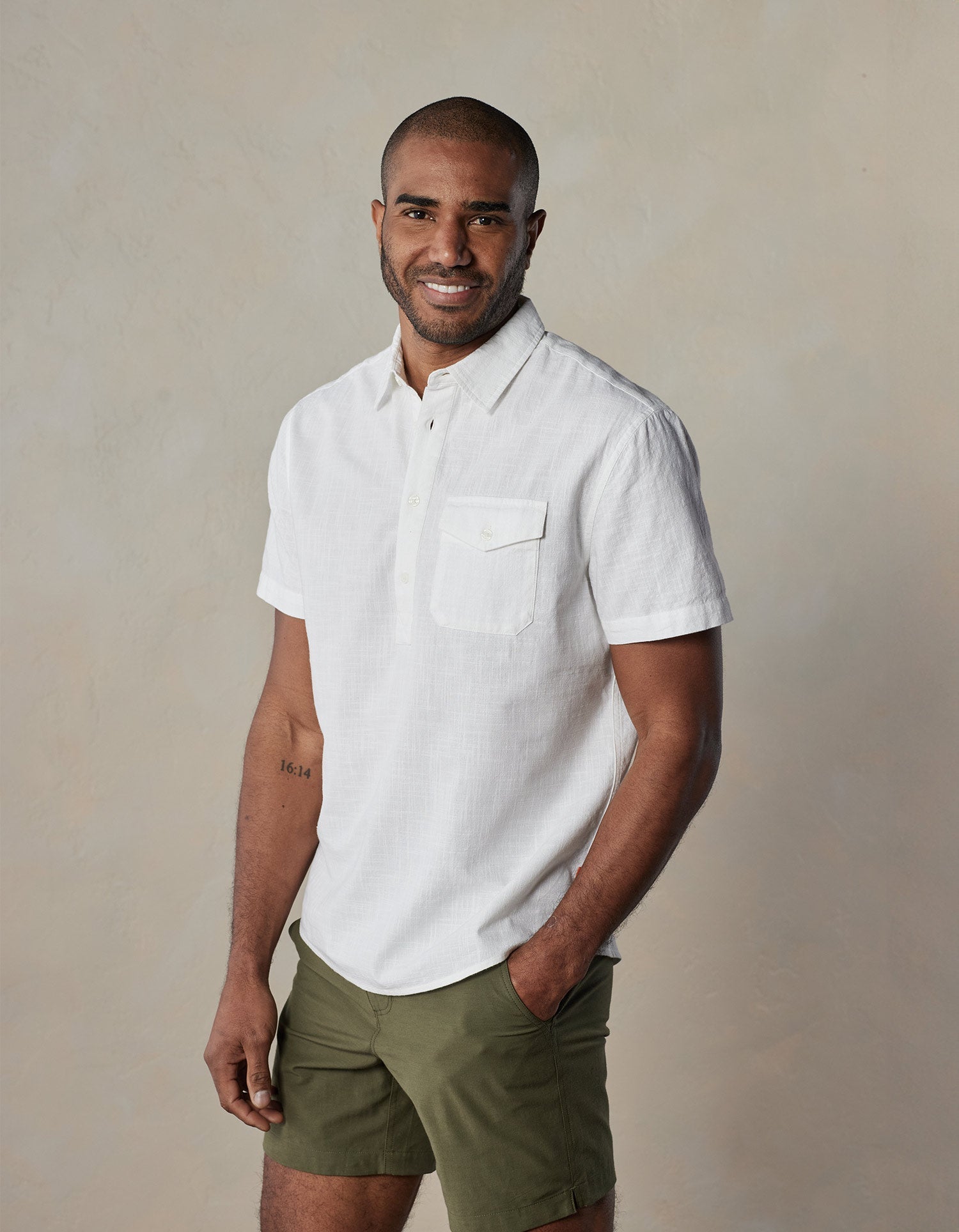 Men | Lived-In Cotton Popover | White
