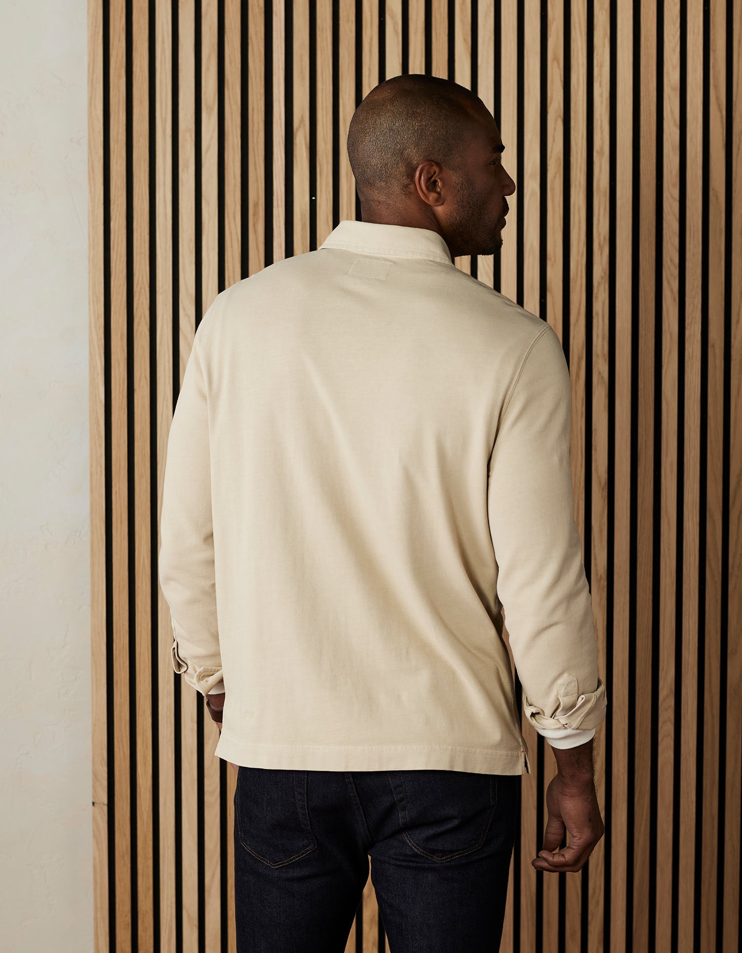 Men | Lennox Jersey Polo | Oat
