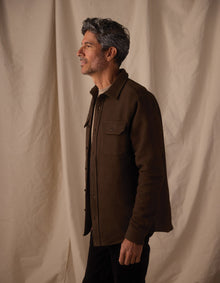 Men | Heavyweight Chamois Overshirt | Dark Brown