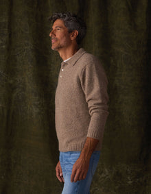 Men | Homebound Polo Sweater | Toasted Chestnut