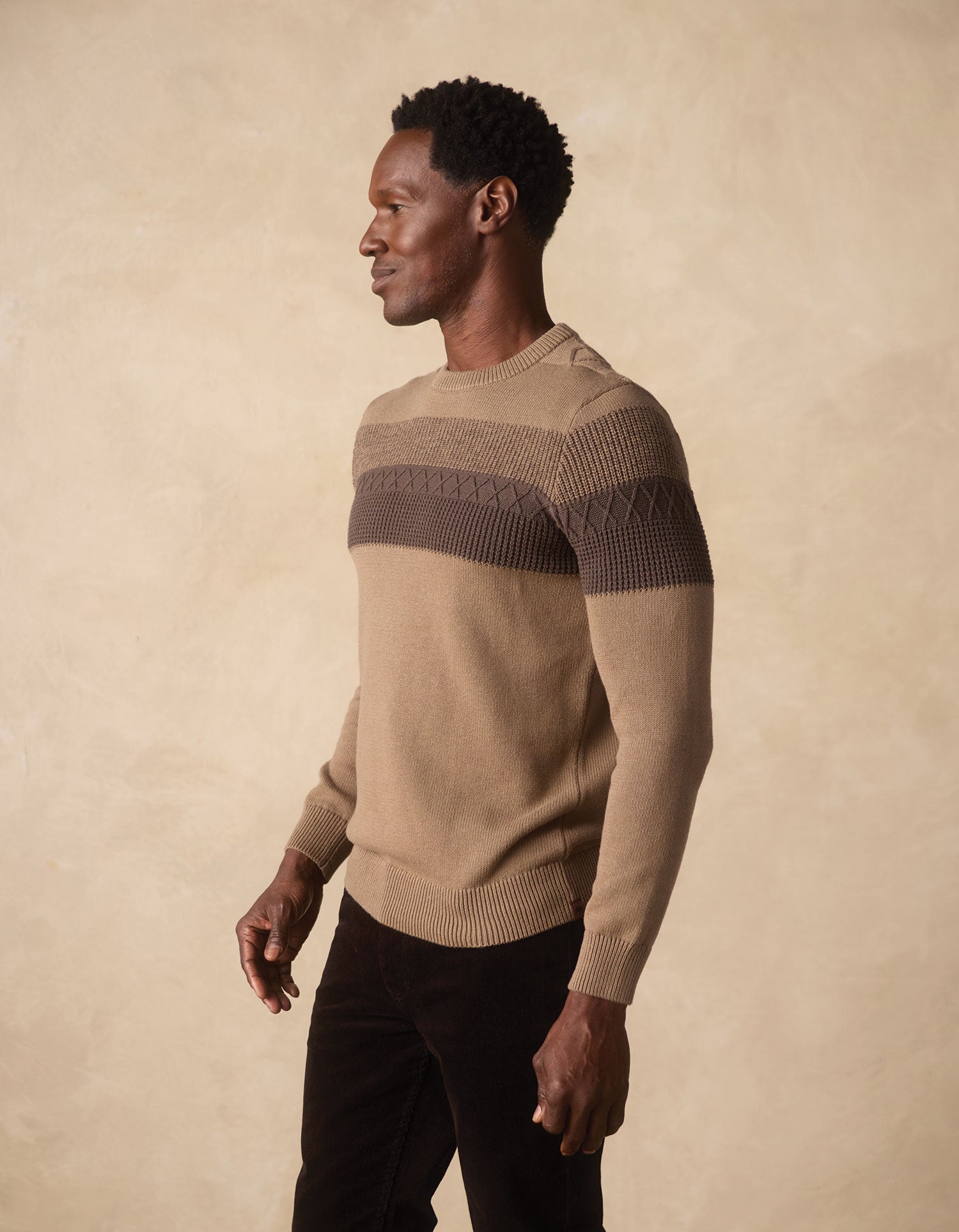 Men | Tom Stripe Crew | Jute