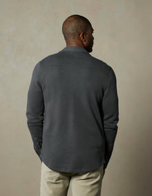 Men | Loop Terry Button Up | Shadow