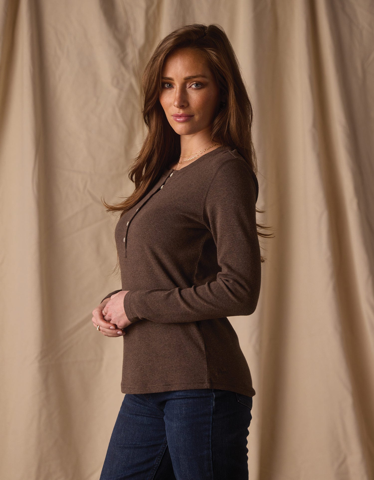 Women | Puremeso Henley | Java