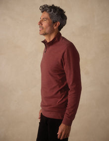 Men | Puremeso Weekend Quarter Zip | Redwood