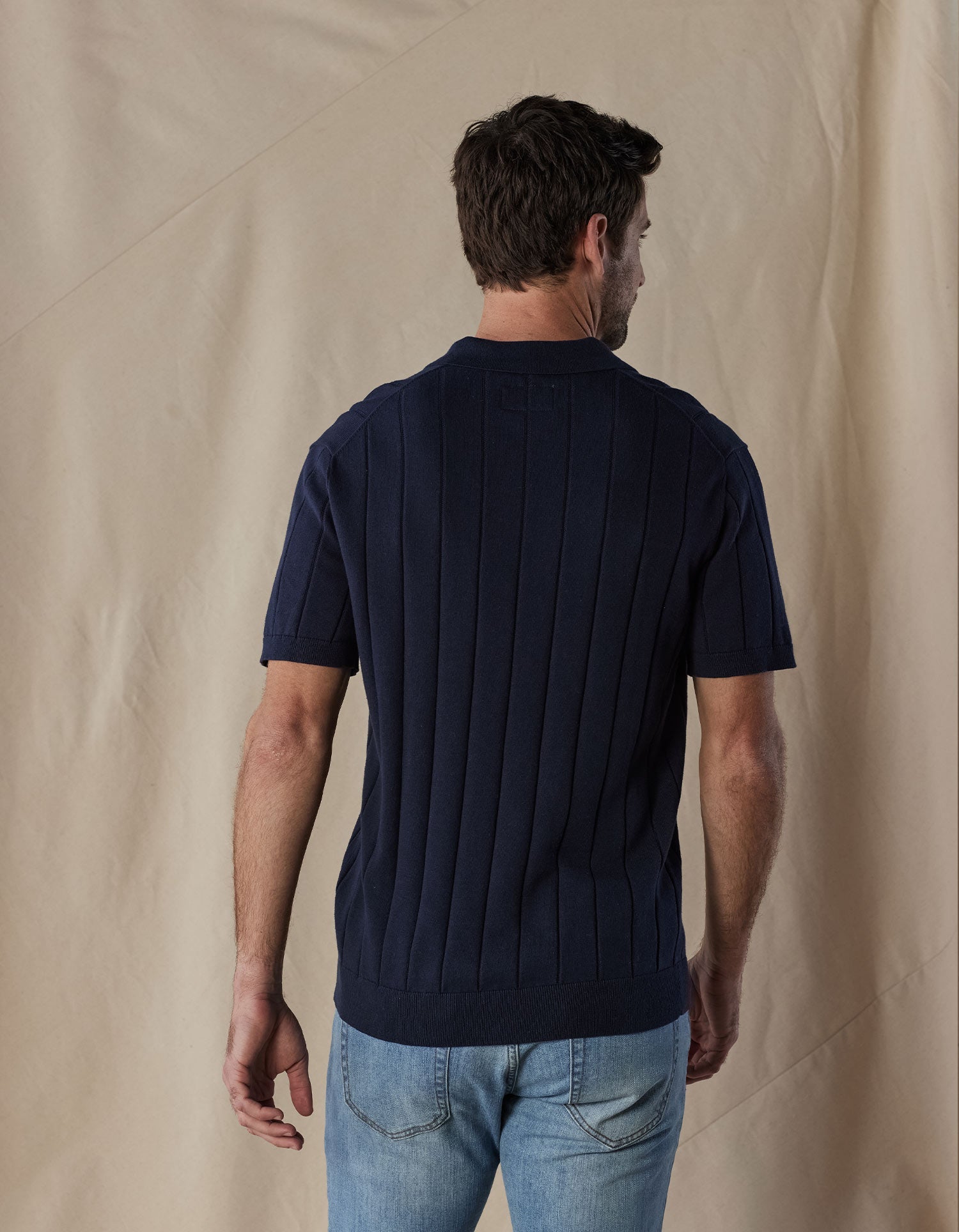 Men | Robles Rib Stitch Polo | White