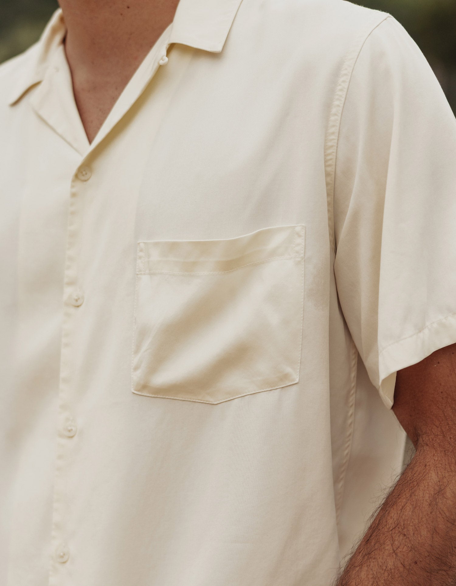 Men | Sueded Costa Resort Shirt | Ivory