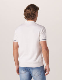 Men | Robles Knit Polo | White-Navy