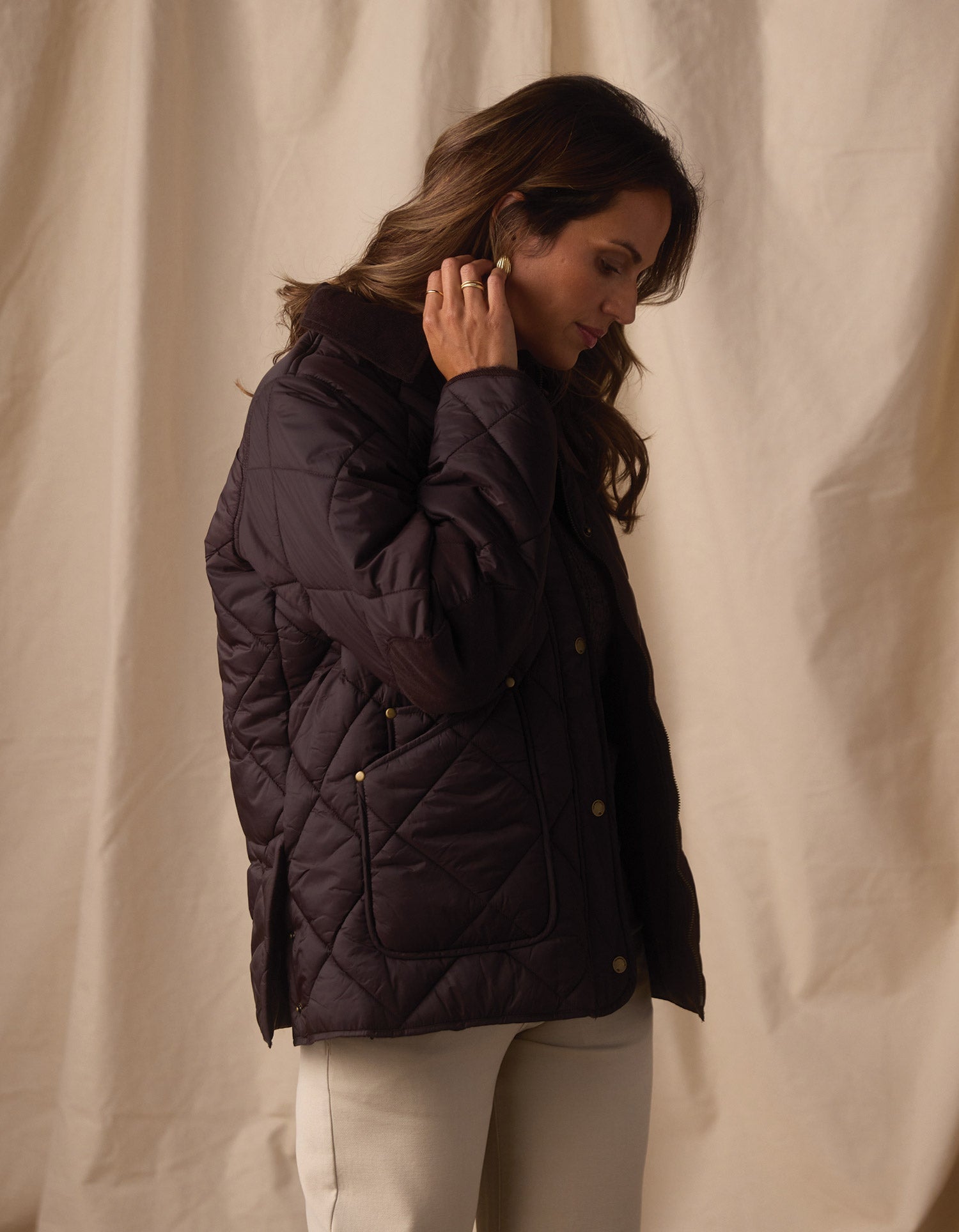 Women | Quilted Liner Jacket | Chestnut