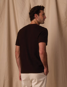 Men | Driftknit Sweater Tee | Dark Brown