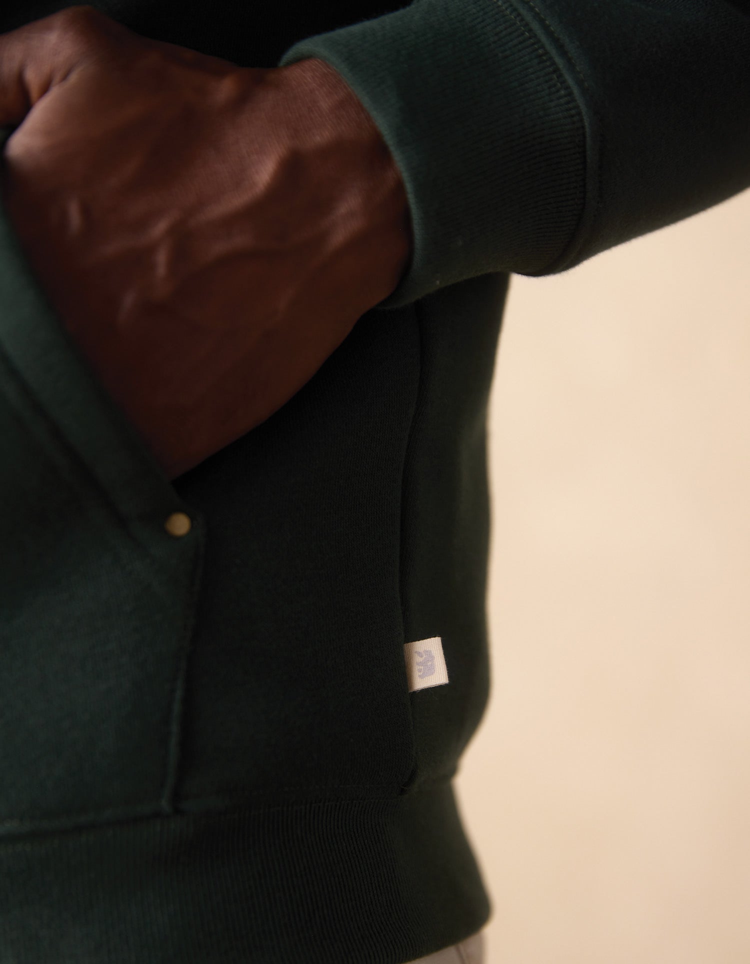 Men | Normal Fleece Full Zip Hoodie | Varsity Green
