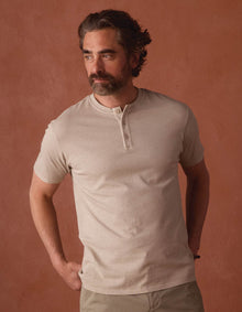 Men | Normal Jersey Henley | Pumice