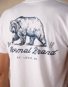 Men | Illustrated Bear Tee | White