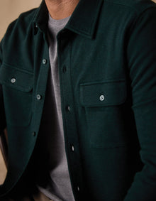 Men | Textured Knit Shirt | Emerald