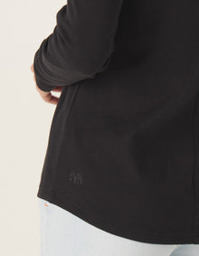 Women | Puremeso Henley | Black