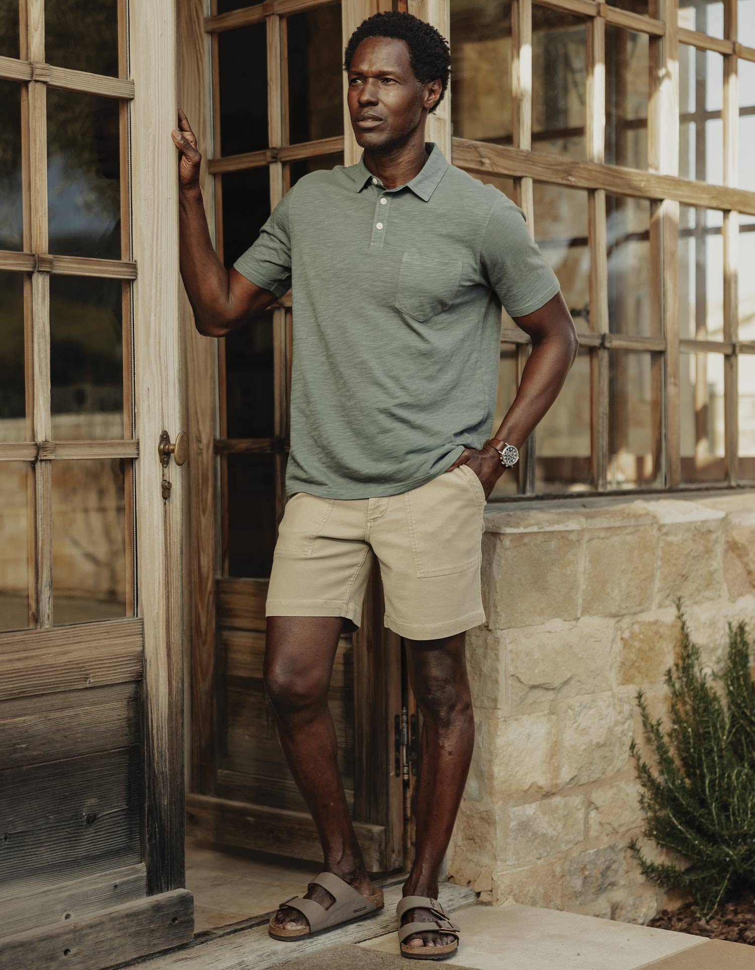 Men | Comfort Terry Utility Short | Sand Dune