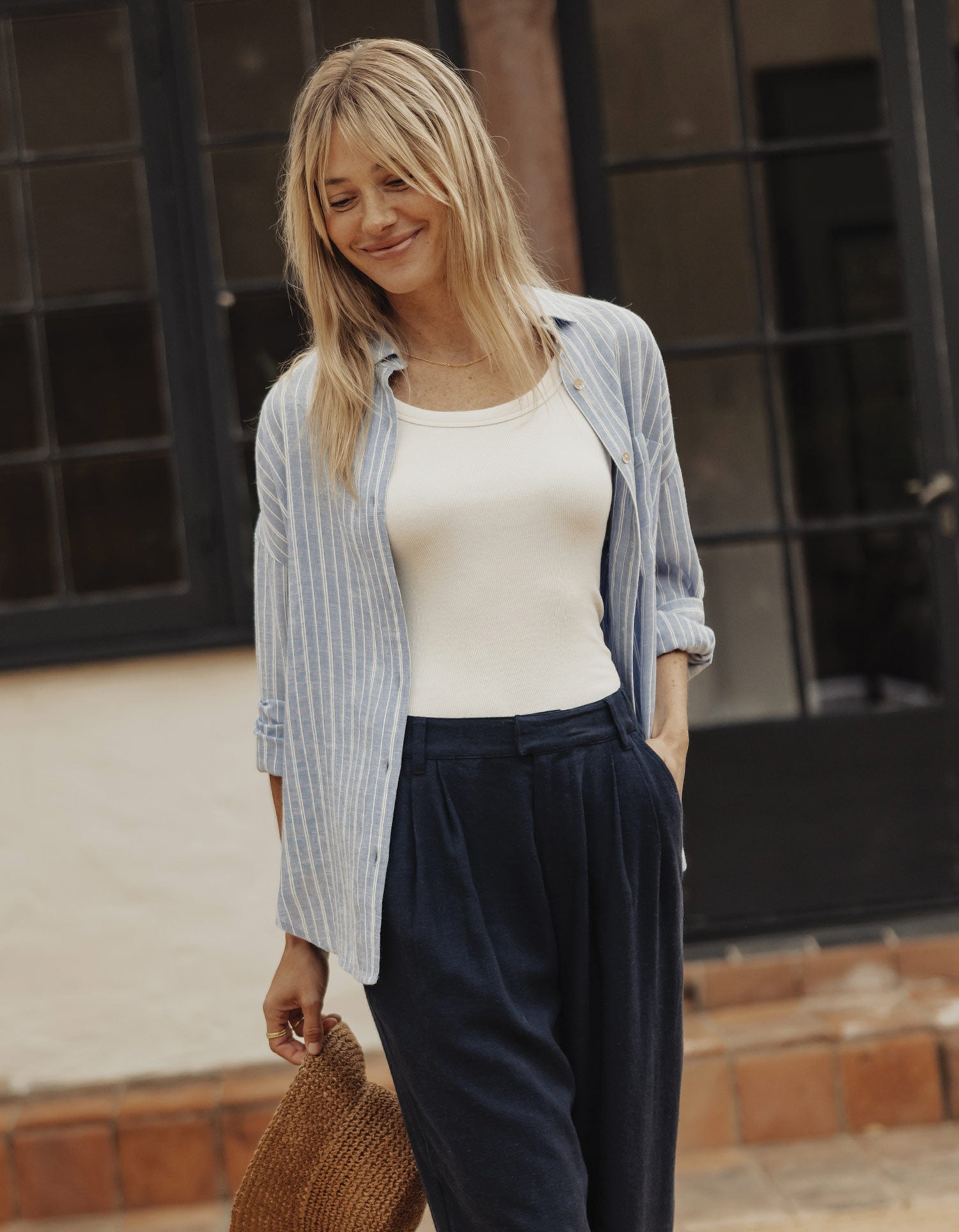 Women | Freshwater Overshirt | Sorrento Stripe