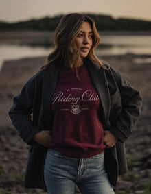 Women | Normal Fleece Graphic Crewneck | Port Wine