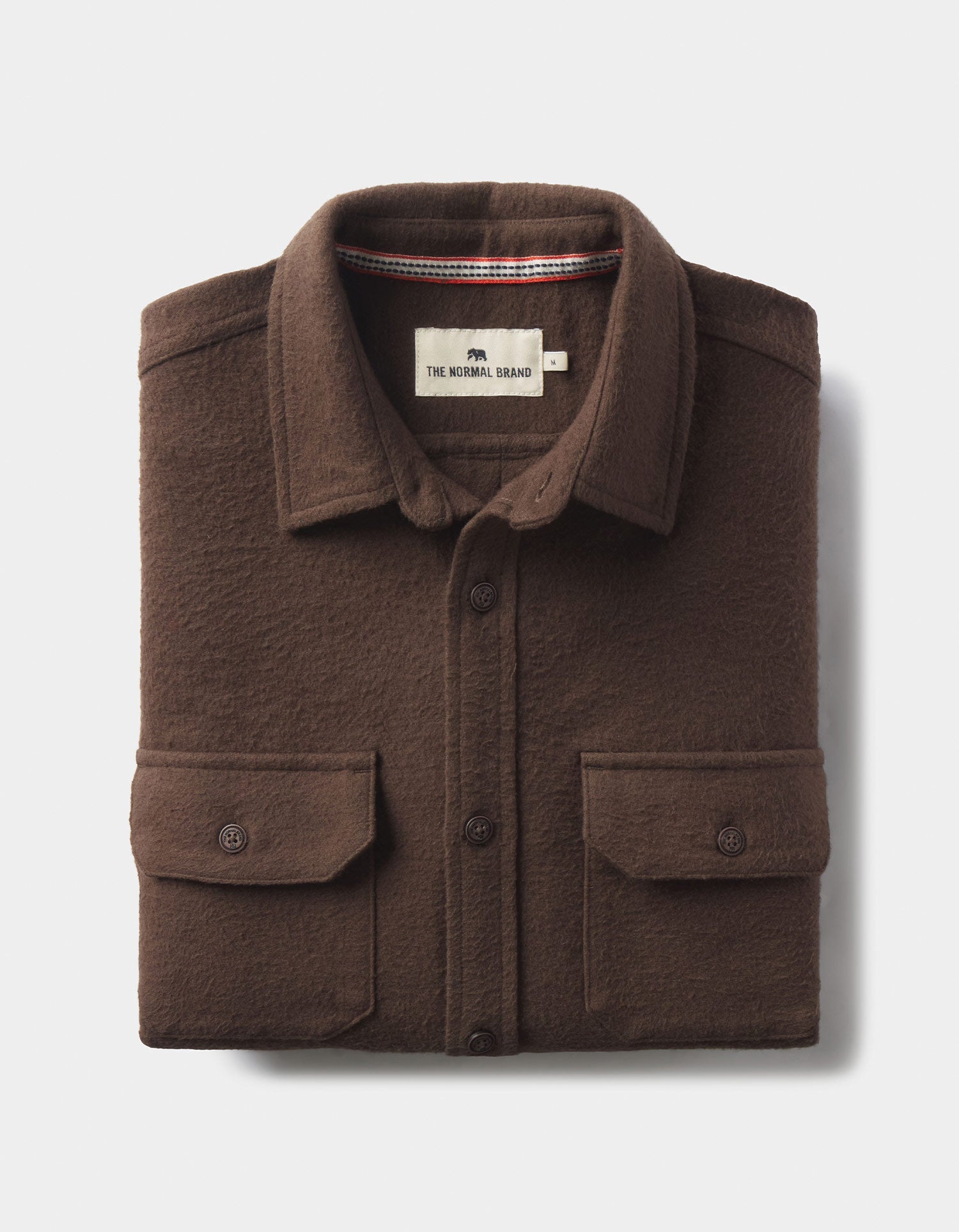 Men | Heavyweight Chamois Overshirt | Dark Brown