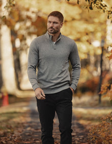 Men | Fleece Puremeso Quarter Zip | Athletic Grey