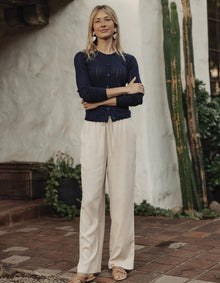 Women | Sueded Costa Drawcord Pant | Birch
