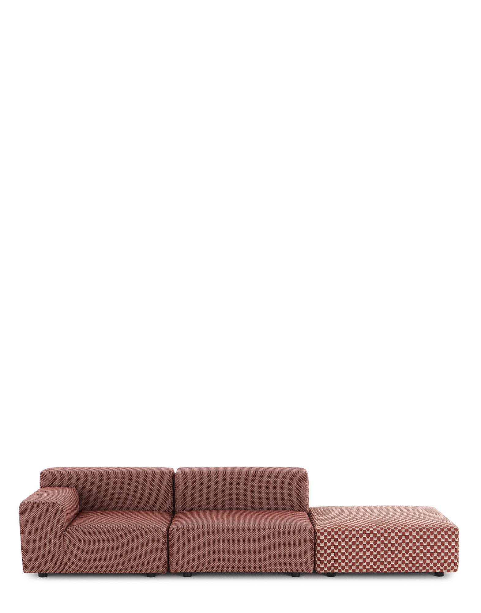 Plastics Armless Sofa | Single | Rust