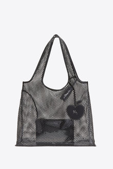 Embellished Mesh Market Tote | Black