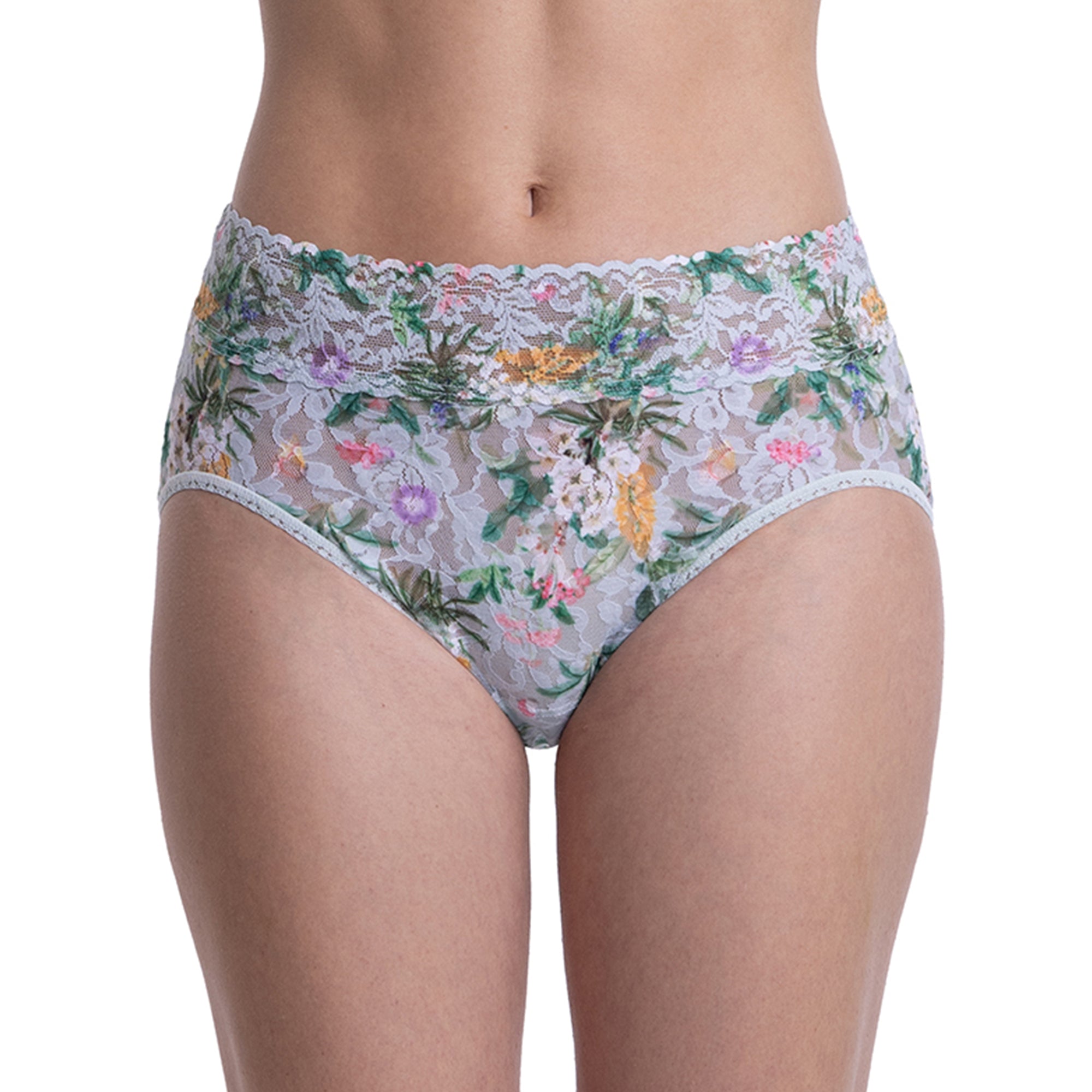 Signature Lace French Brief | Floriculture (Green)