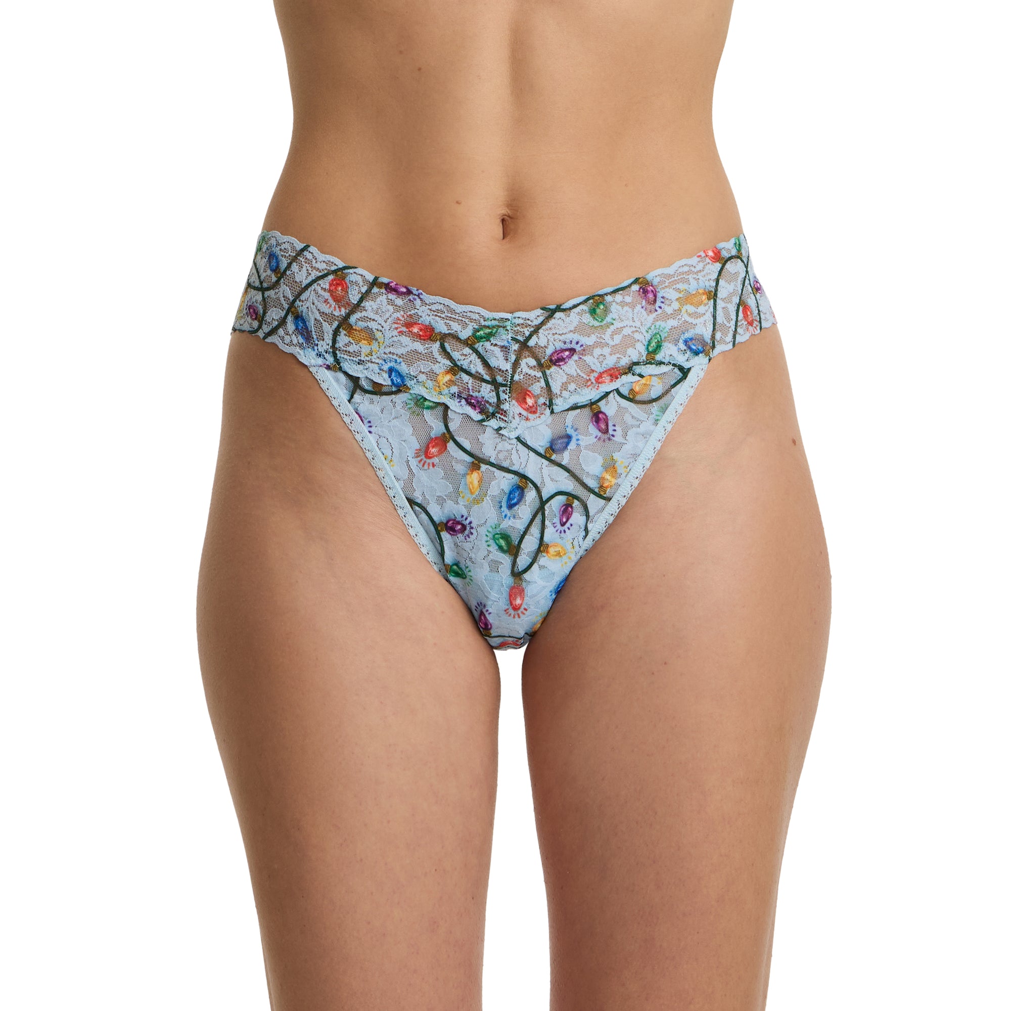 Signature Lace Original Rise Thong | Decked Out (Blue)