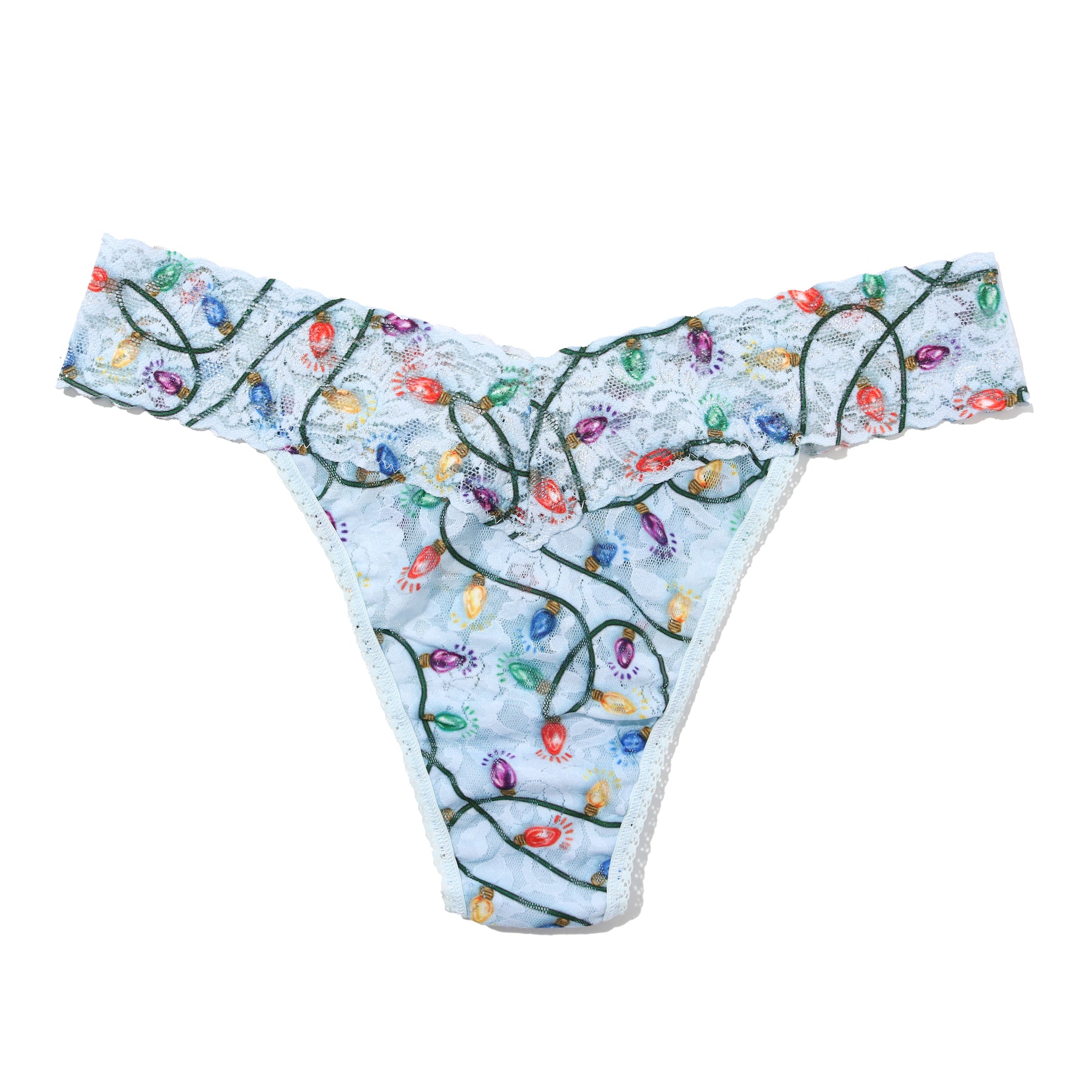 Signature Lace Original Rise Thong | Decked Out (Blue)
