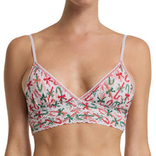 Signature Lace Padded Bralette | Candy Cane Delight (White)
