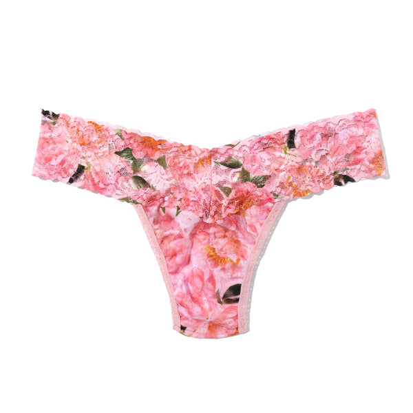Petite Signature Lace Low Rise Thong | Dancing Petals (Pink)