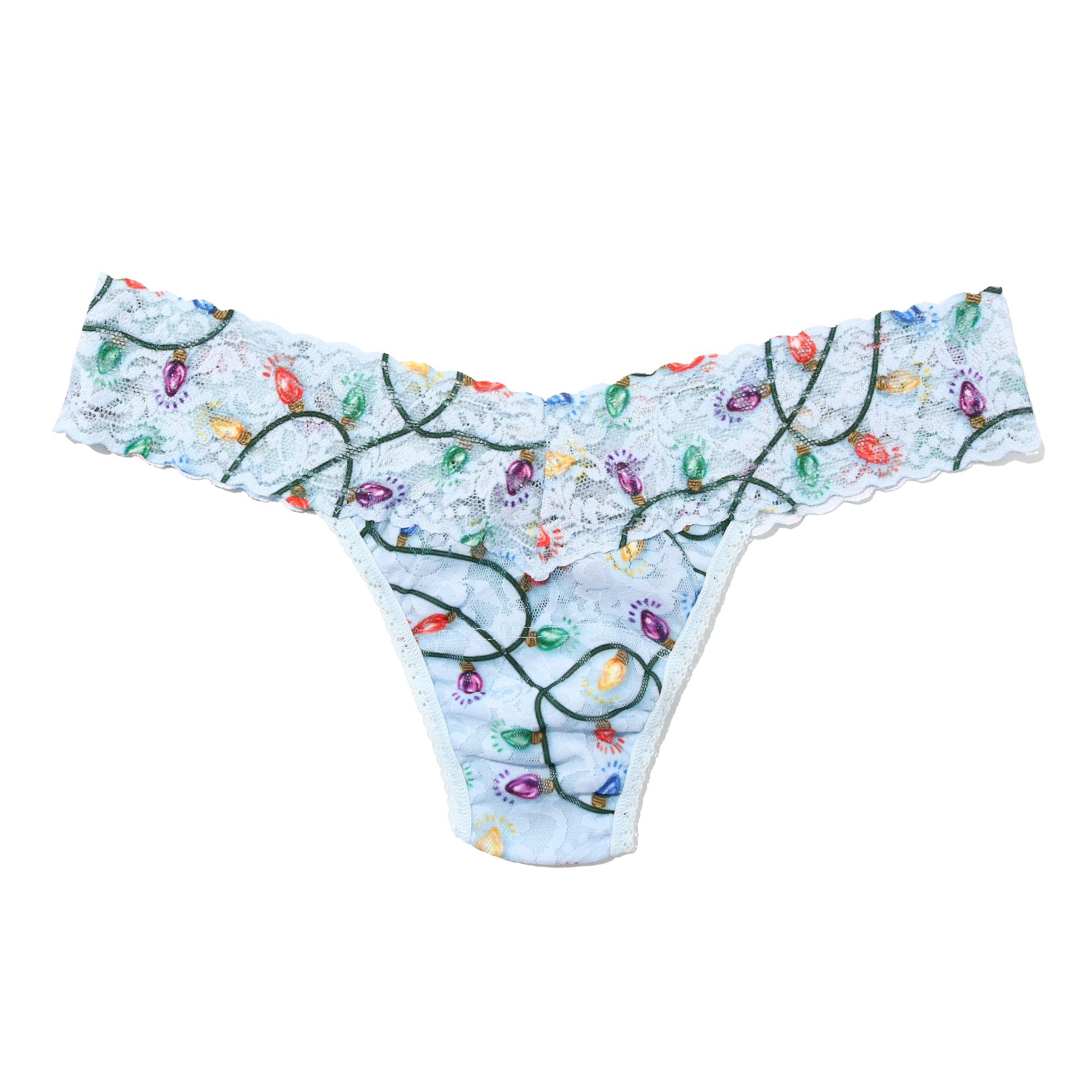 Signature Lace Low Rise Thong | Decked Out (Blue)