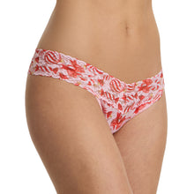 Signature Lace Low Rise Thong | Ornamint (Pink)