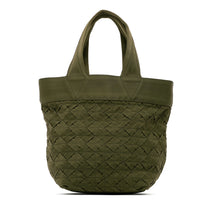 Bottega Veneta | Pre-Owned Canvas Intrecciato Tote | Green/Olive Green