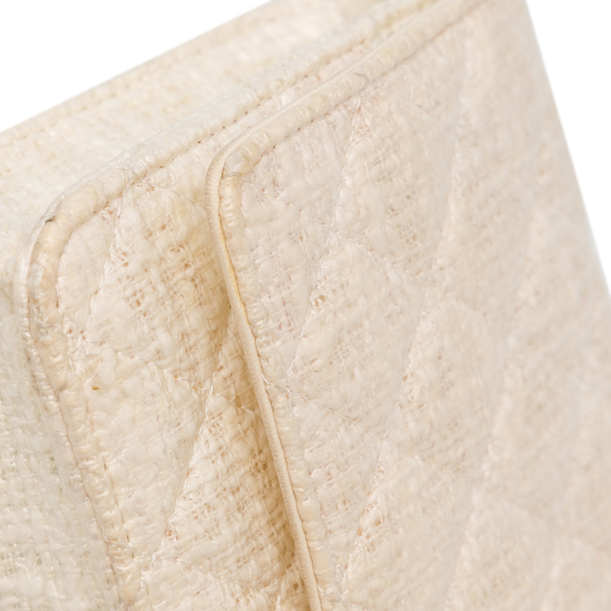 Chanel | Pre-Owned CC Coated Tweed Wallet On Chain - II | Brown/Beige