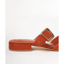 Pam Embossed Leather Slide | Tejus Sienna