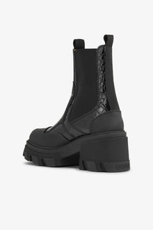 Patent Croco Chelsea Boots | Black