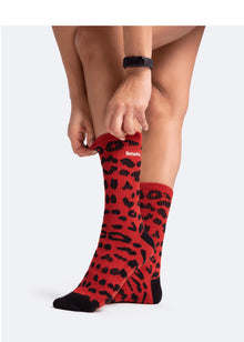 Pattern Cotton Socks | Brown Leo